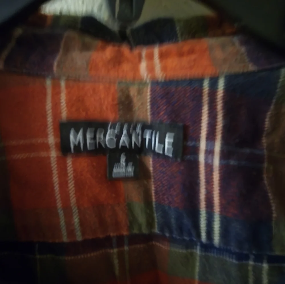 J. Crew Orange and Blue Plaid Shirt